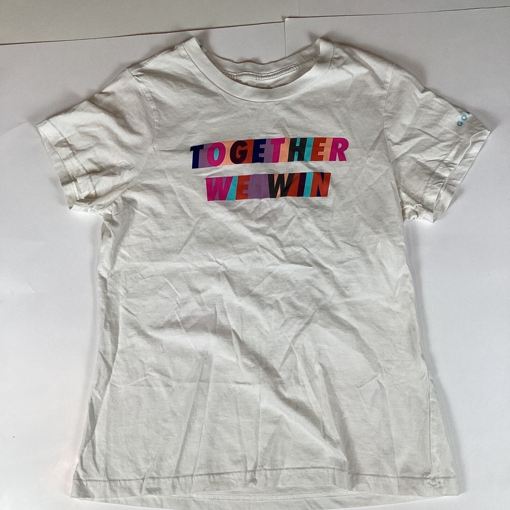 Goal Five Womens T Shirt Size Small S Short Sleeve White Top Together We Win